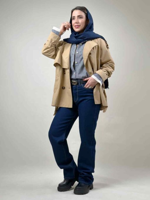 ترنچ کت بارونی دو یقه آلیس - Image 35