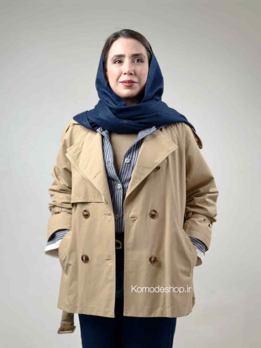 ترنچ کت بارونی دو یقه آلیس - Image 27