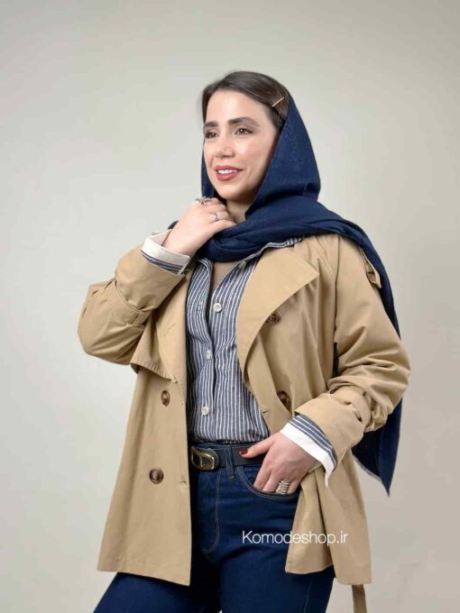 ترنچ کت بارونی دو یقه آلیس - Image 32