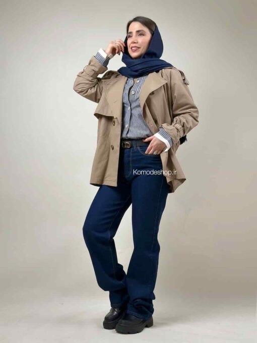 ترنچ کت بارونی دو یقه آلیس - Image 22