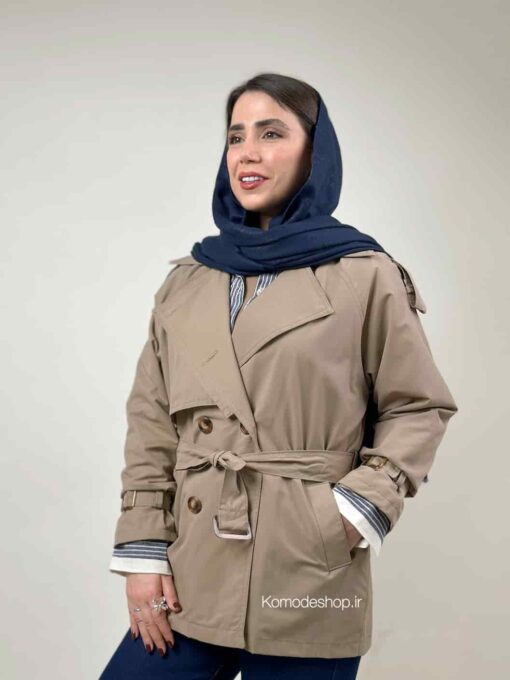 ترنچ کت بارونی دو یقه آلیس - Image 31