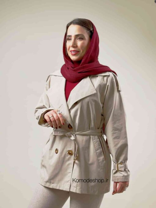 ترنچ کت بارونی دو یقه آلیس - Image 29