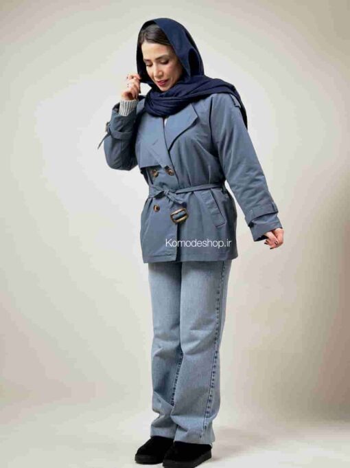 ترنچ کت بارونی دو یقه آلیس - Image 3
