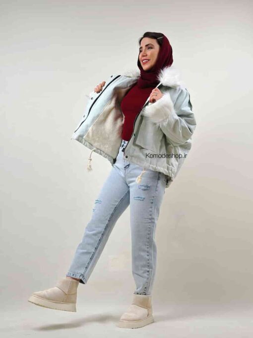 کاپشن جین خزدار اسکیمو - Image 2