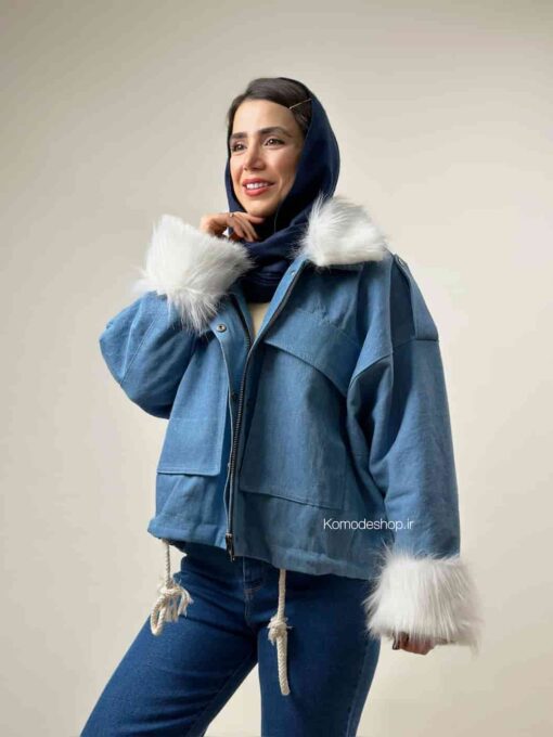 کاپشن جین خزدار اسکیمو - Image 5