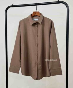 شومیز بیسیک قد 70 لیزا - قهوه ای شکلاتی