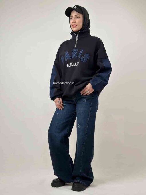 هودی نیم زیپ پاریس - Image 6