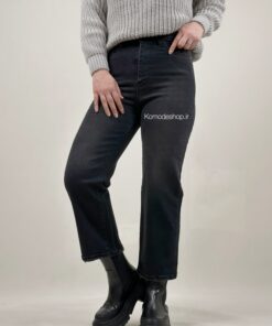 شلوار واید لگ قد 90 کجراه ترک  زغالی