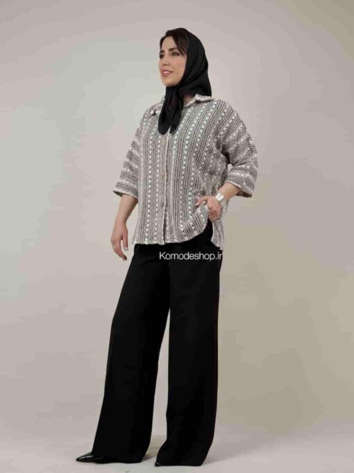 شومیز قلاب بافی کیمینو آیدان - Image 3