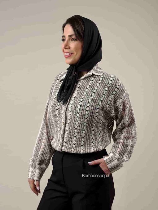 شومیز قلاب بافی ساده دایان - Image 2