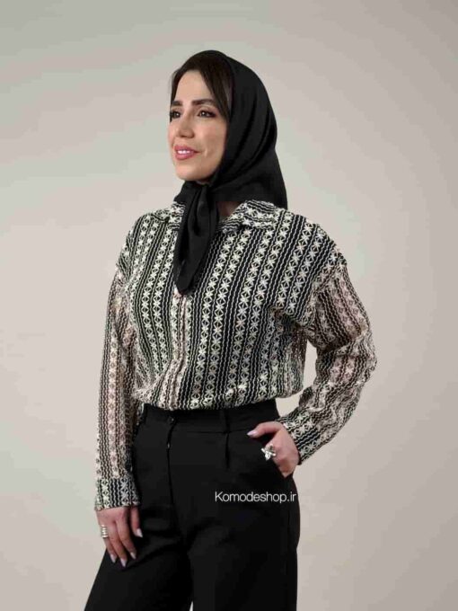 شومیز قلاب بافی ساده دایان - Image 6