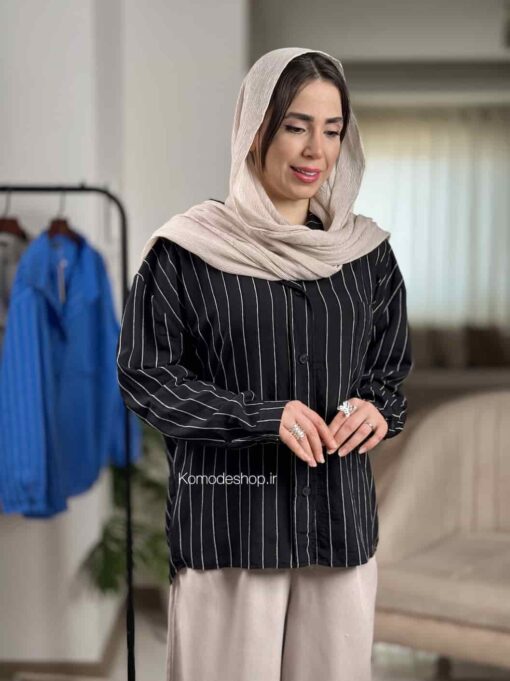 شومیز راه راه پری ترک - Image 25