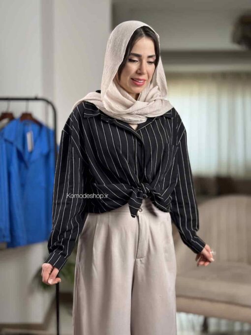 شومیز راه راه پری ترک - Image 27