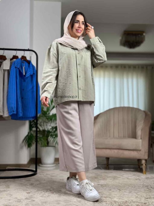 شومیز راه راه پری ترک - Image 7