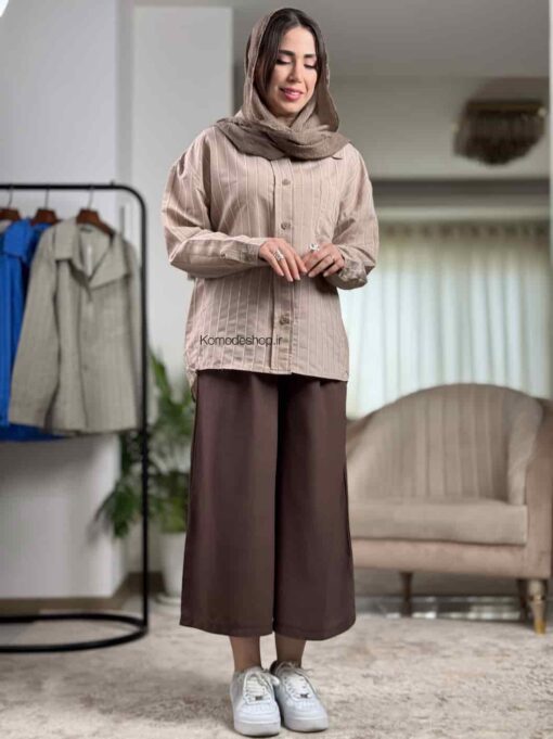 شومیز راه راه پری ترک - Image 18