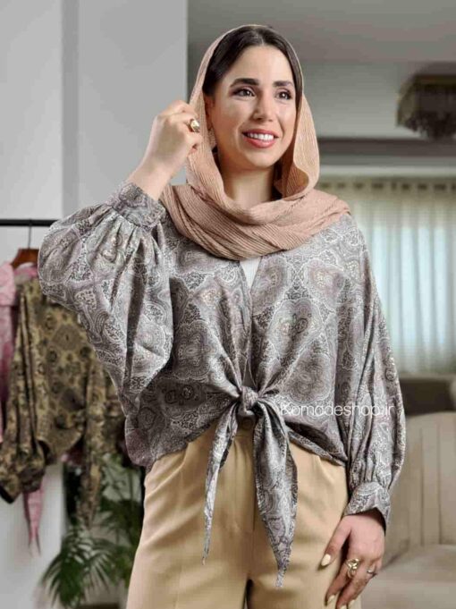 شومیز طلا کوب - Image 16