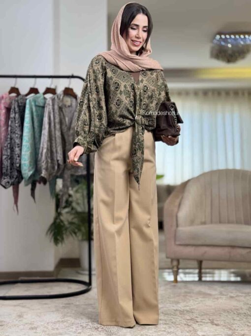 شومیز طلا کوب - Image 20