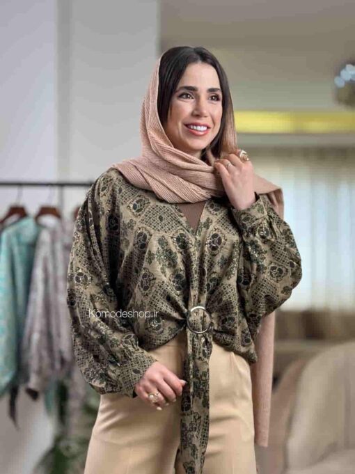 شومیز طلا کوب - Image 21