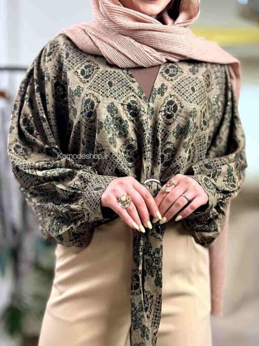 شومیز طلا کوب - Image 22