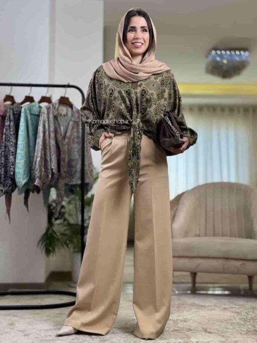 شومیز طلا کوب - Image 24