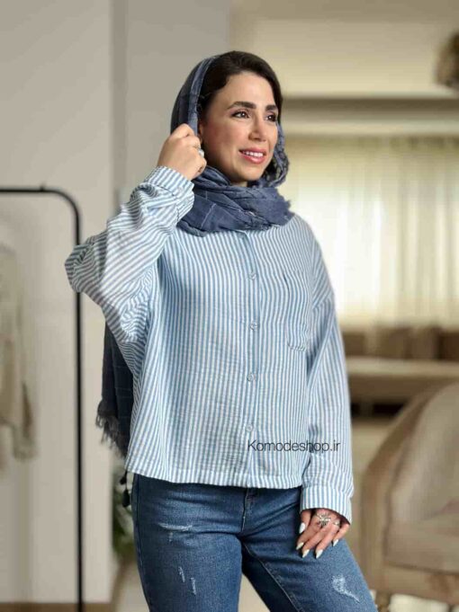 شومیز باکسی راه راه