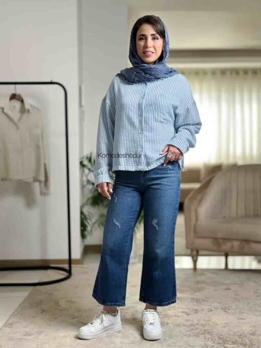 شومیز باکسی راه راه - Image 3