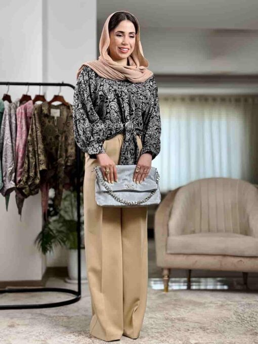 شومیز طلا کوب - Image 10