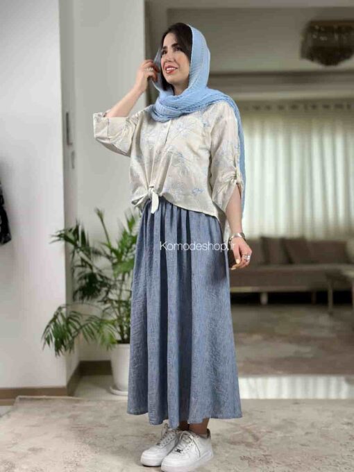 شومیز گره ای لیلیوم - Image 11