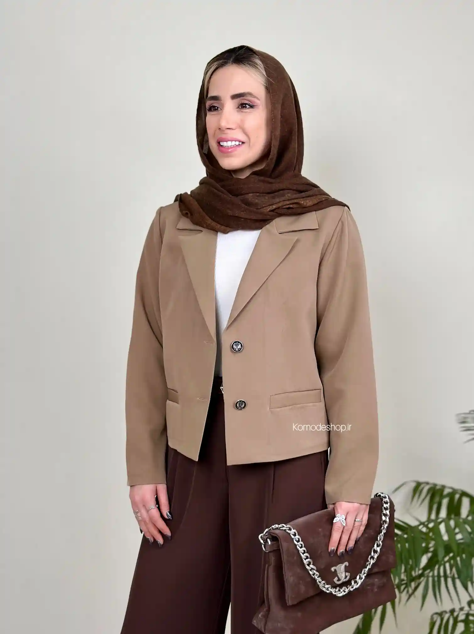 کت تک قهوه ای زنانه