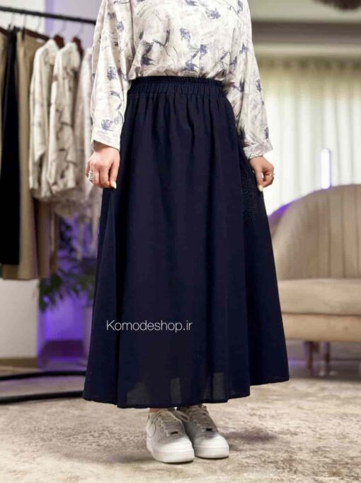 دامن کلوش لینن بلا - Image 8