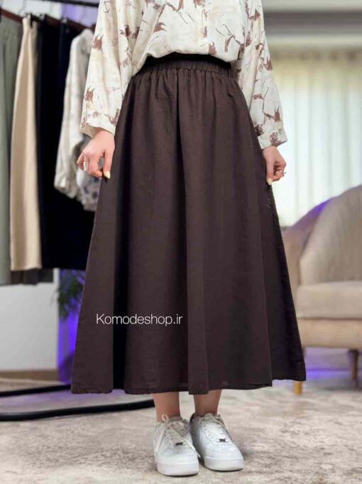 دامن کلوش لینن بلا - Image 10