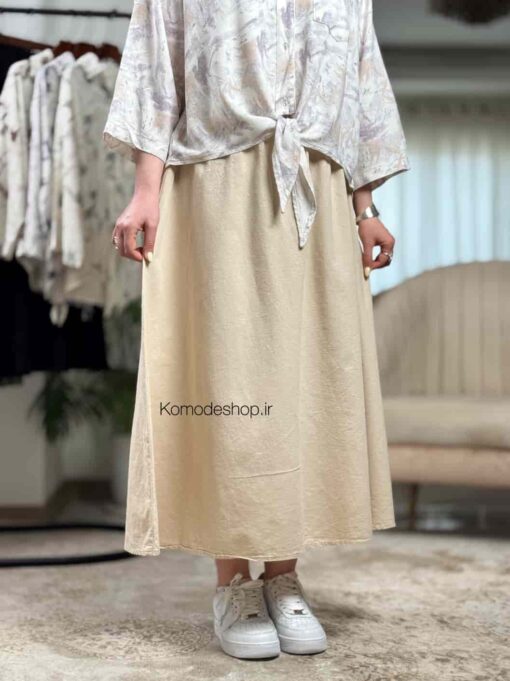 دامن کلوش لینن بلا - Image 16