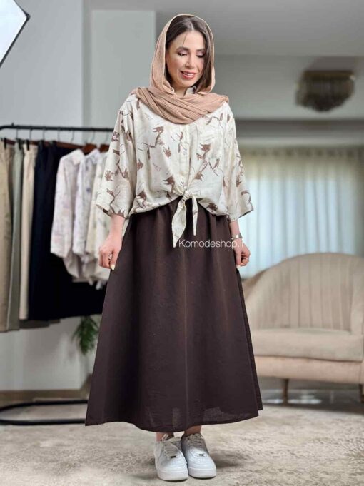 شومیز گره ای ترنج - Image 18