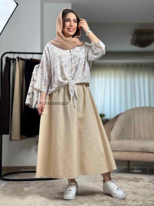 شومیز گره ای ترنج - Image 5