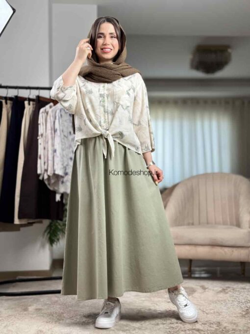 شومیز گره ای ترنج - Image 14
