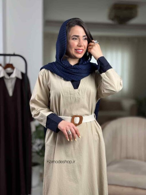 پیراهن لینن گلاریس - Image 13