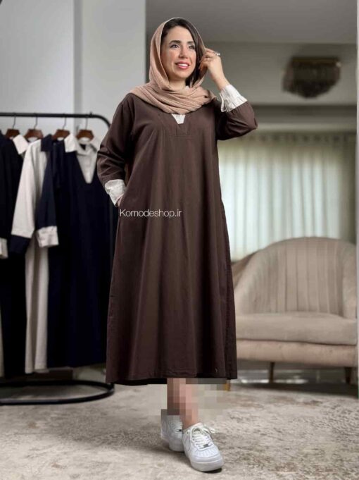 پیراهن لینن گلاریس - Image 25