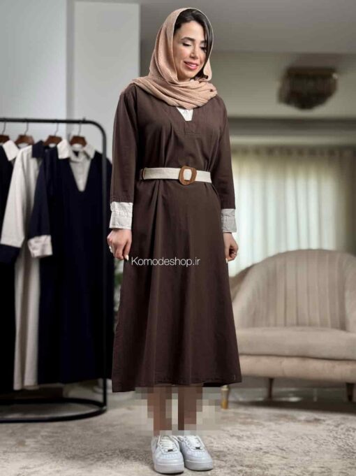 پیراهن لینن گلاریس - Image 30