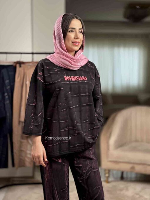 تیشرت شلوار ابروبادی پنبه بالنسیاگا - Image 8