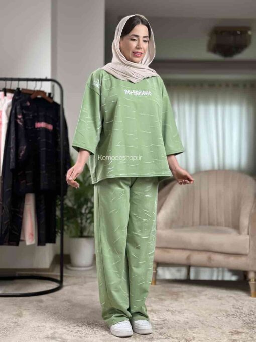 تیشرت شلوار ابروبادی پنبه بالنسیاگا - Image 7