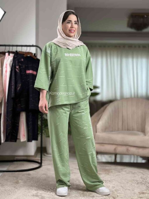تیشرت شلوار ابروبادی پنبه بالنسیاگا - Image 6