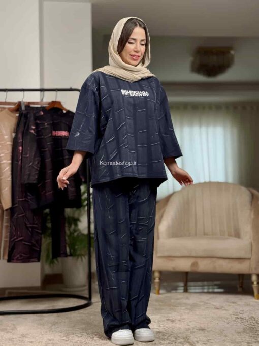 تیشرت شلوار ابروبادی پنبه بالنسیاگا - Image 20