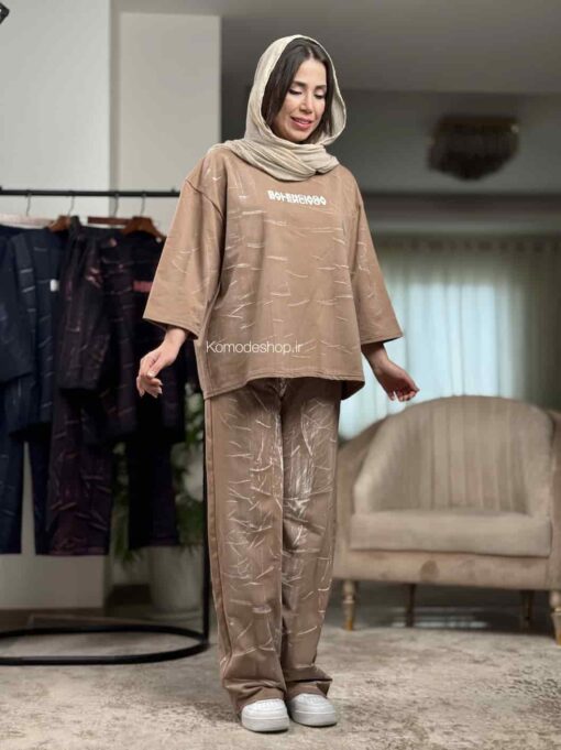 تیشرت شلوار ابروبادی پنبه بالنسیاگا - Image 15