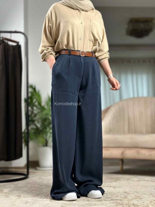 شلوار سیلک پیله دار  (چهار رنگ) - Image 6