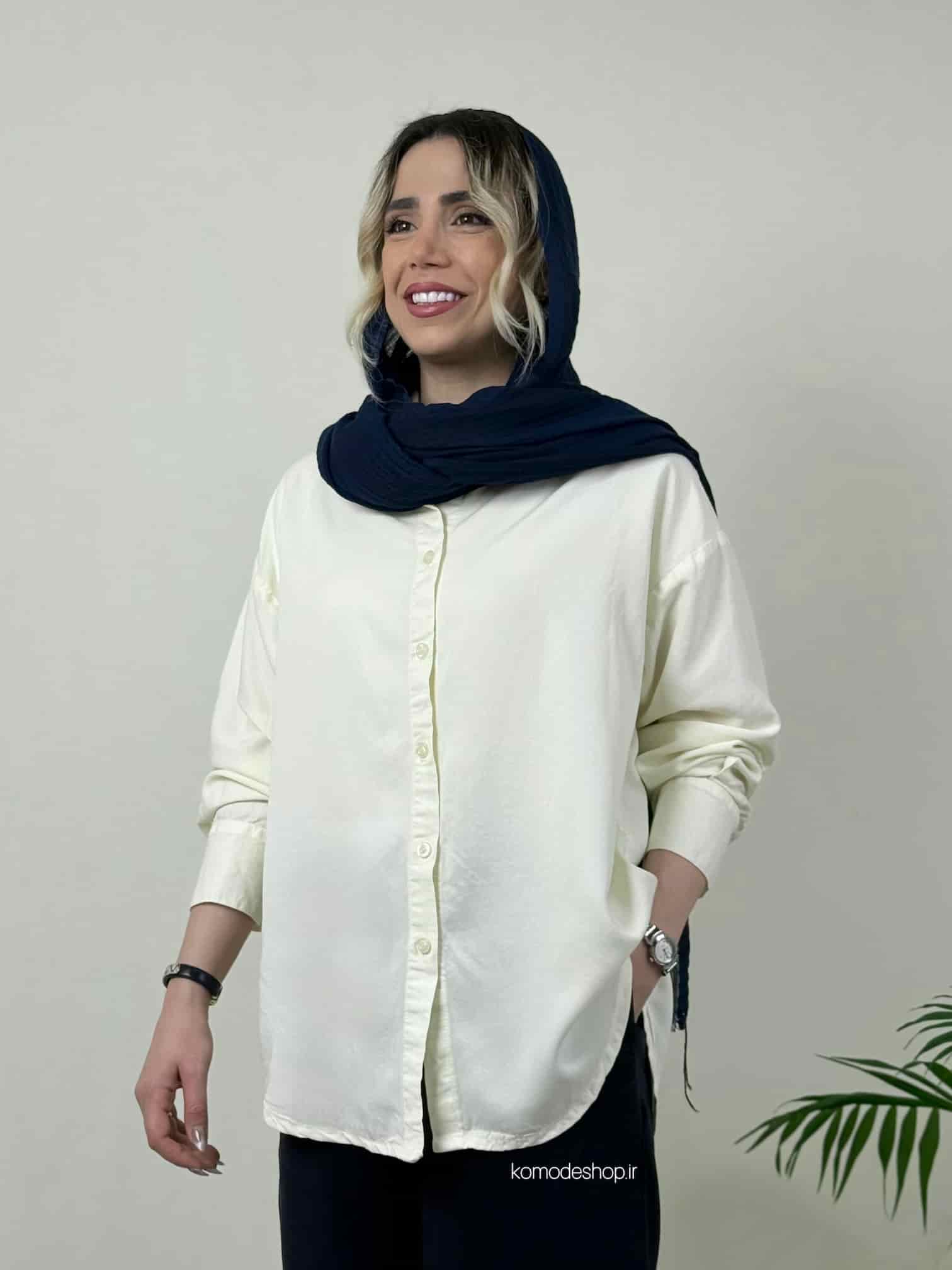 شومیز سیلک بلند زنانه ( میلانو ) - Image 15