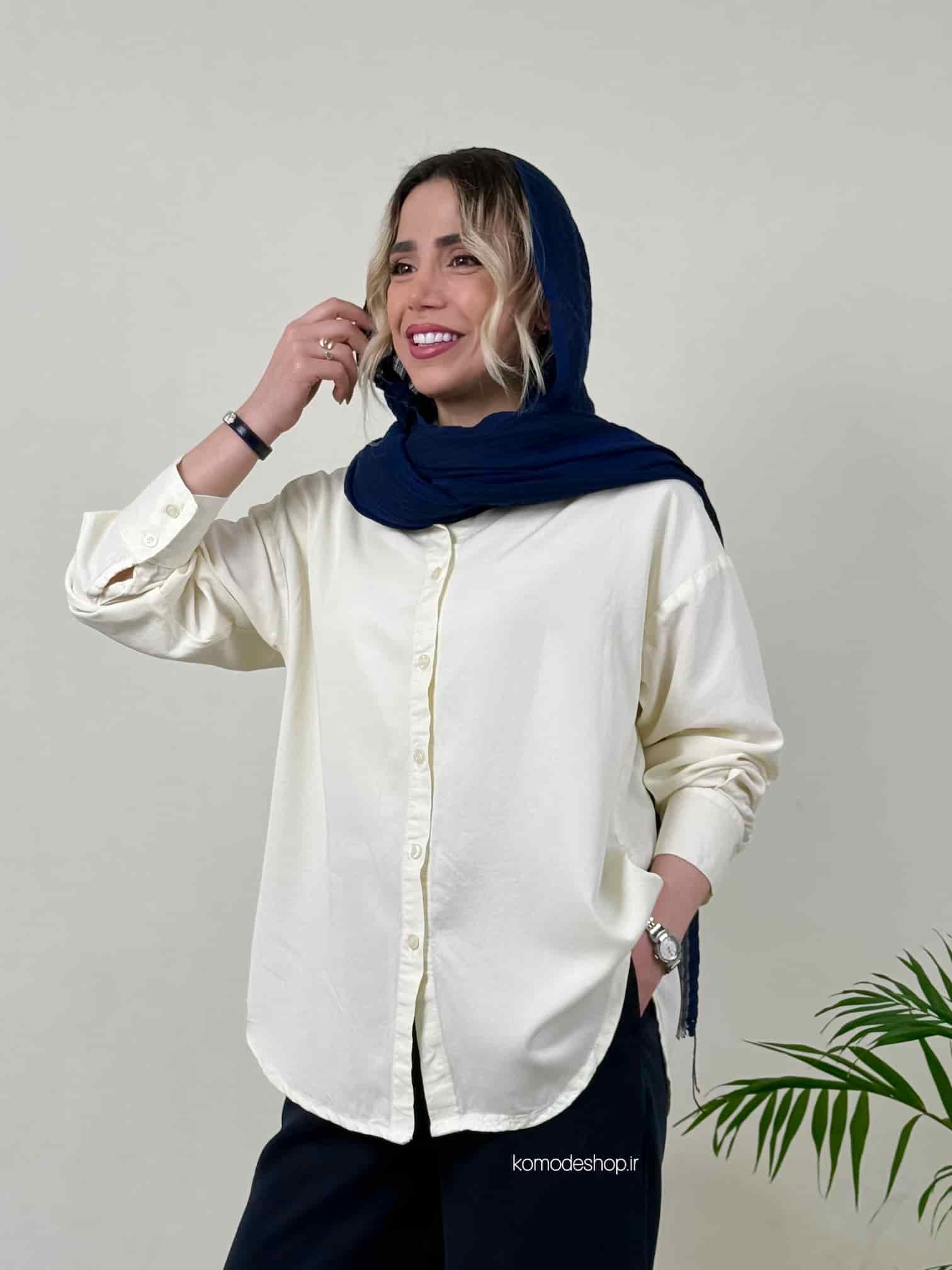 شومیز سیلک بلند زنانه ( میلانو ) - Image 28