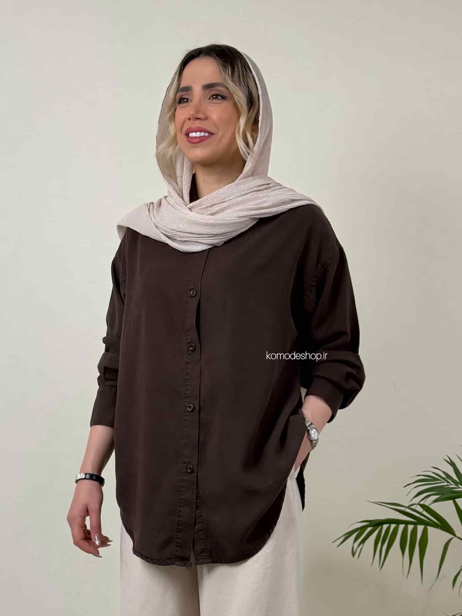 شومیز سیلک بلند زنانه ( میلانو ) - Image 17