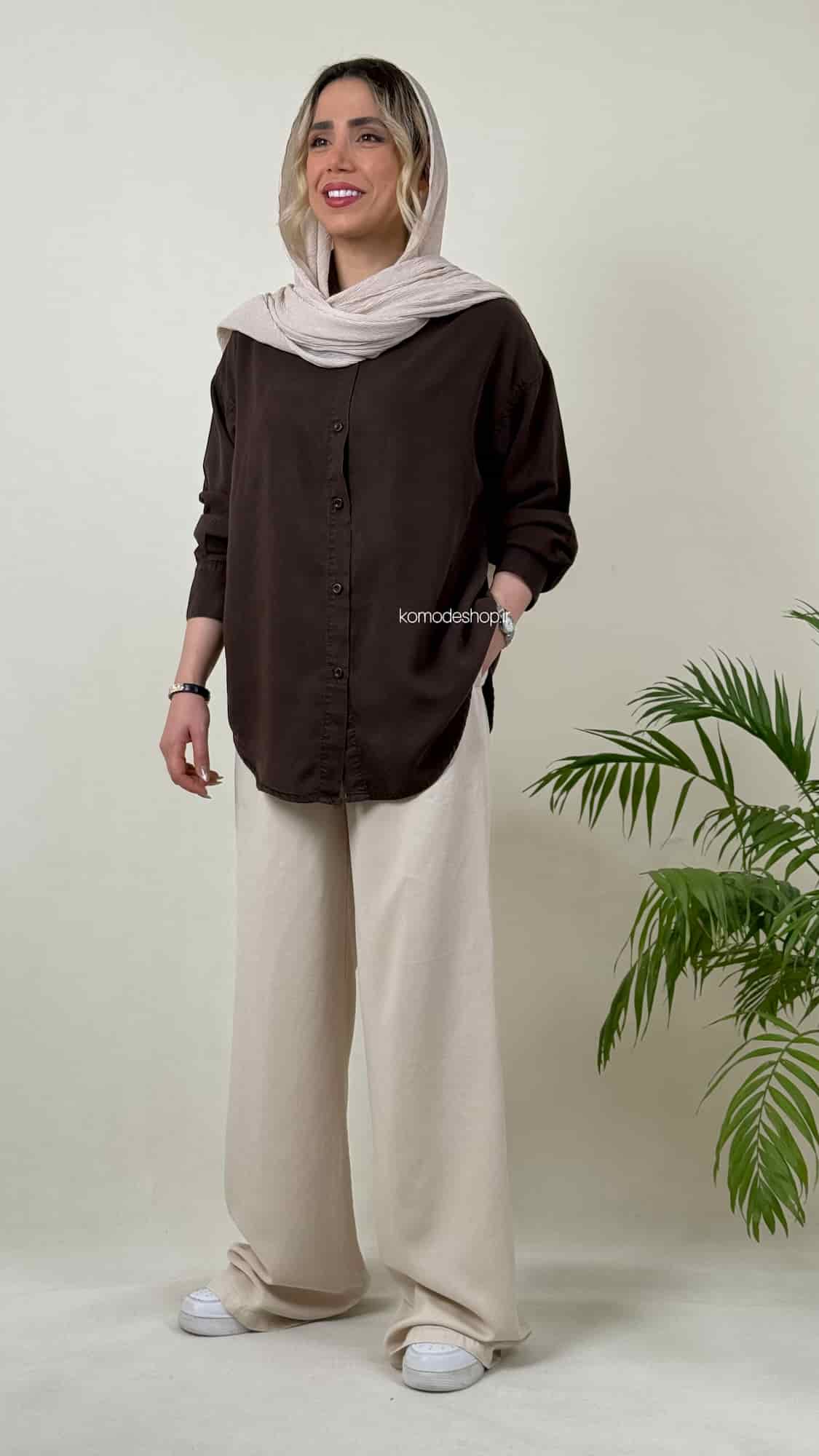 شومیز سیلک بلند زنانه ( میلانو ) - Image 29