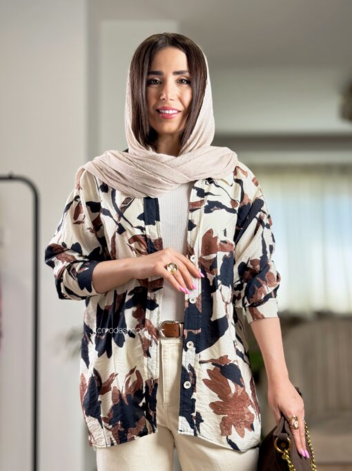 شومیز برند KTN طرح قلمو - Image 7