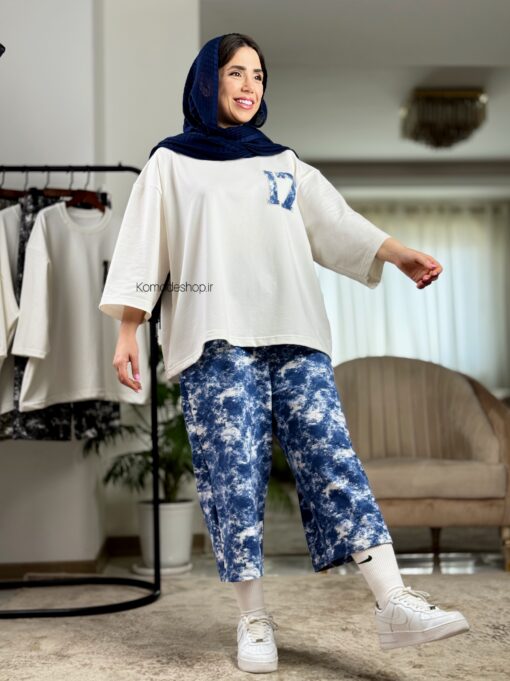 ست تیشرت و شلوار واید بگ 17 - Image 4